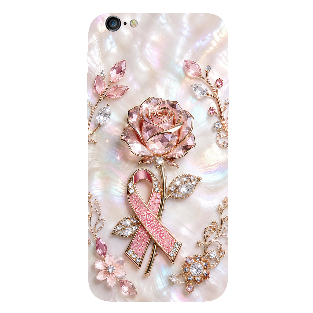 Faith Hope Love - Personalized Breast Cancer Awareness Full Print Phone Case & Phone Grip