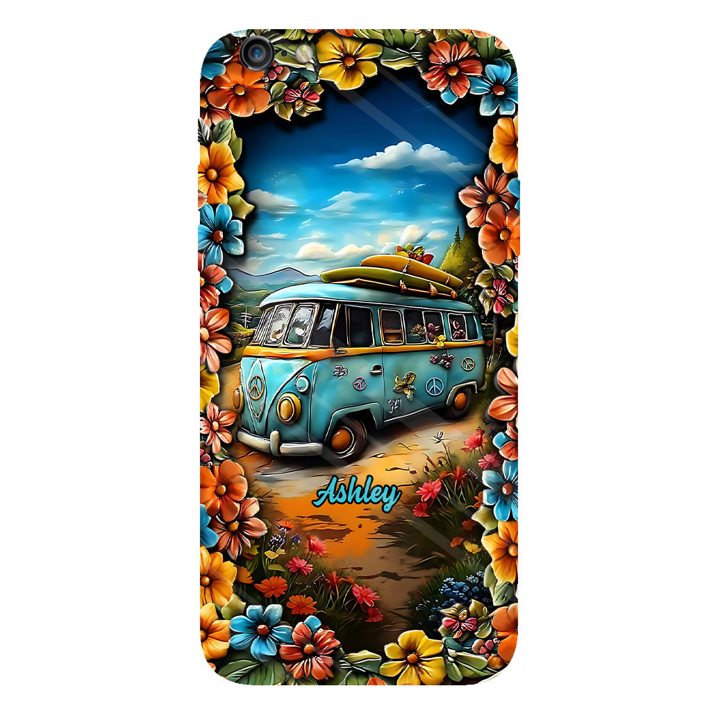 Coque de téléphone personnalisée Hippie Van - Motif hippie intégral