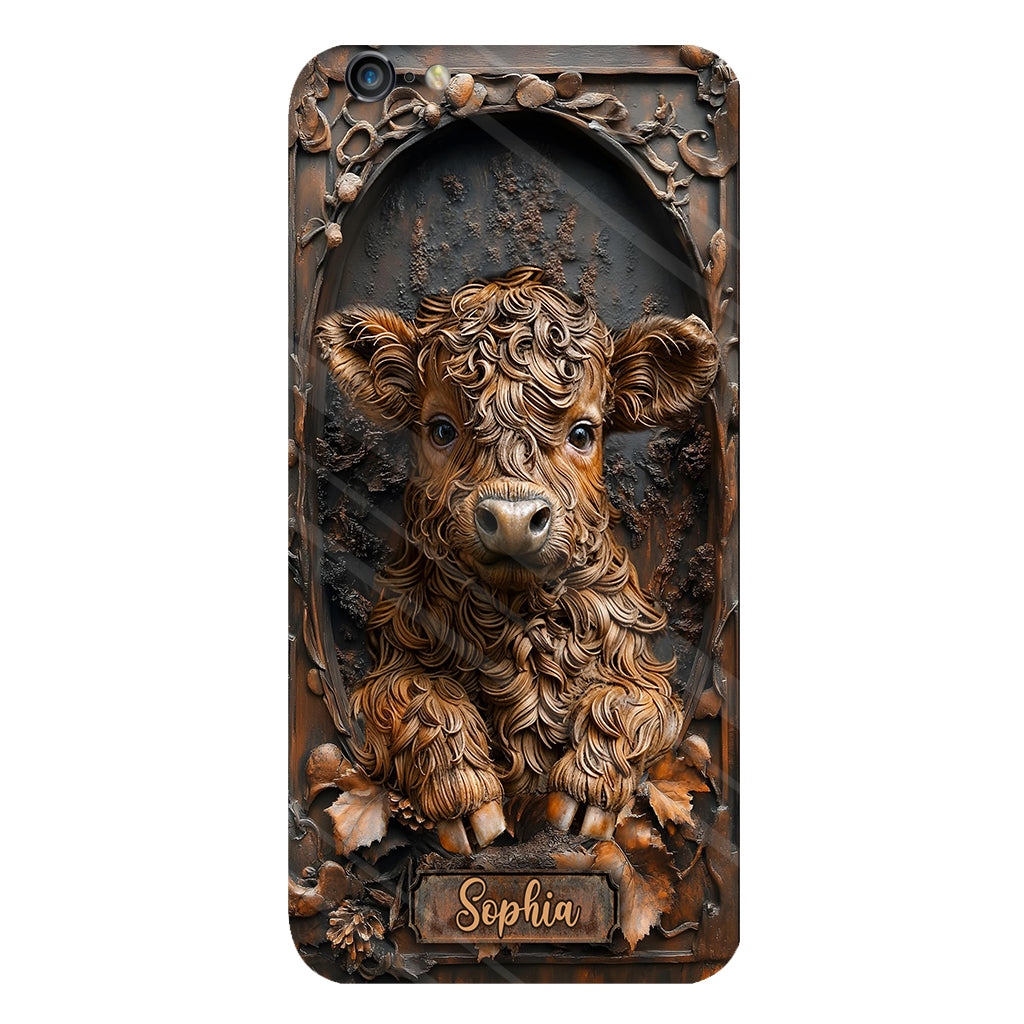 Coque de téléphone personnalisée avec imprimé intégral « Bébé vache »