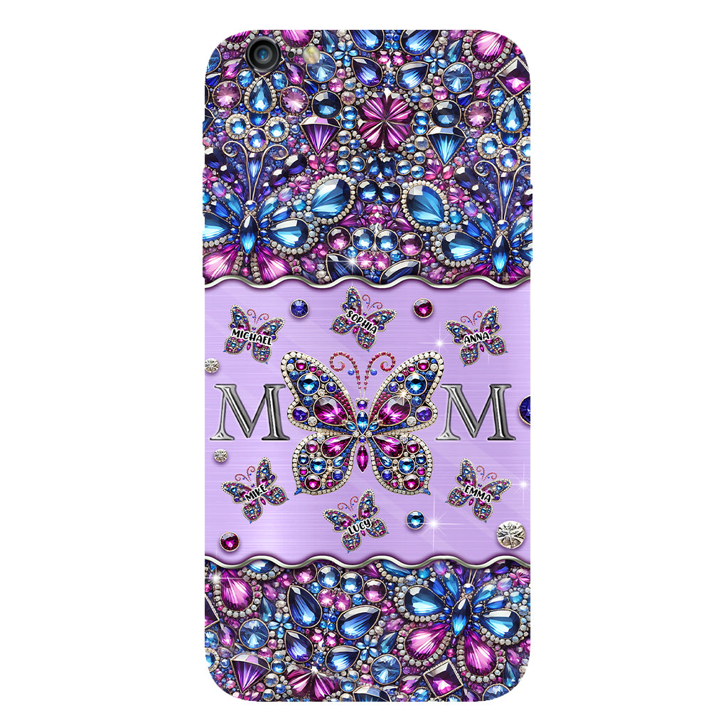 Mom And Children Butterflies - Personalized Mother Full Print Phone Case