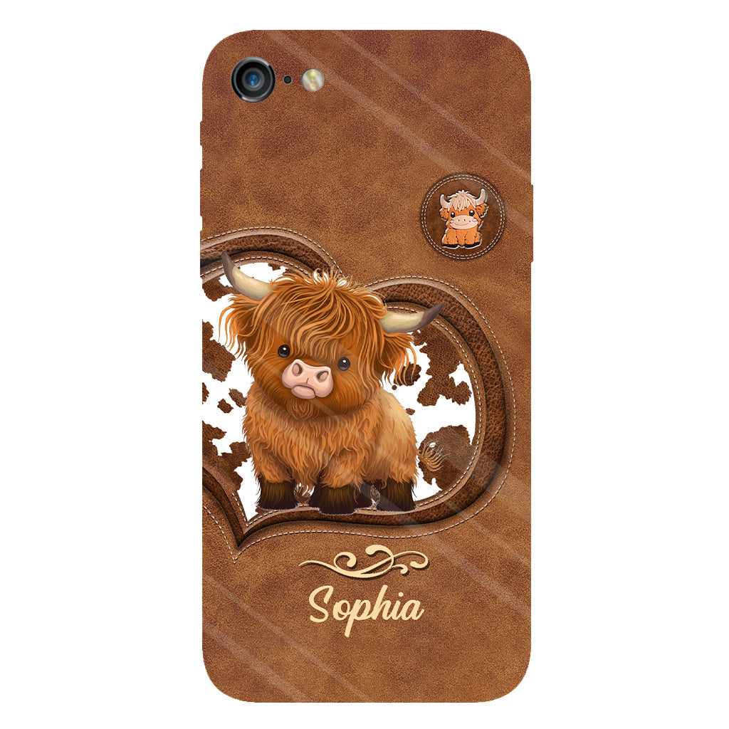 Coque de téléphone personnalisée avec imprimé vache des Highlands - Mignonne vache des Highlands