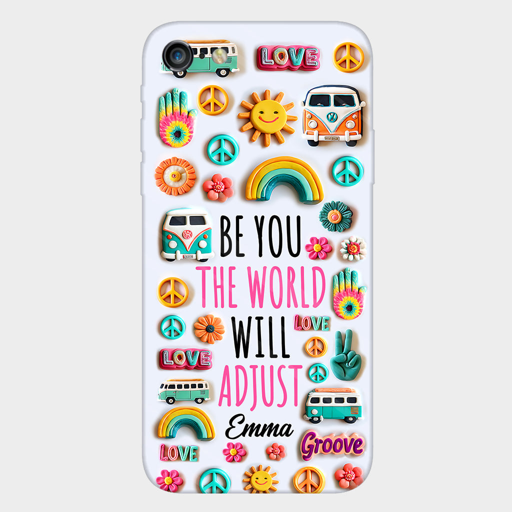 Sei du selbst – Personalisierte Handyhülle im Hippie-Stil mit Allover-Print