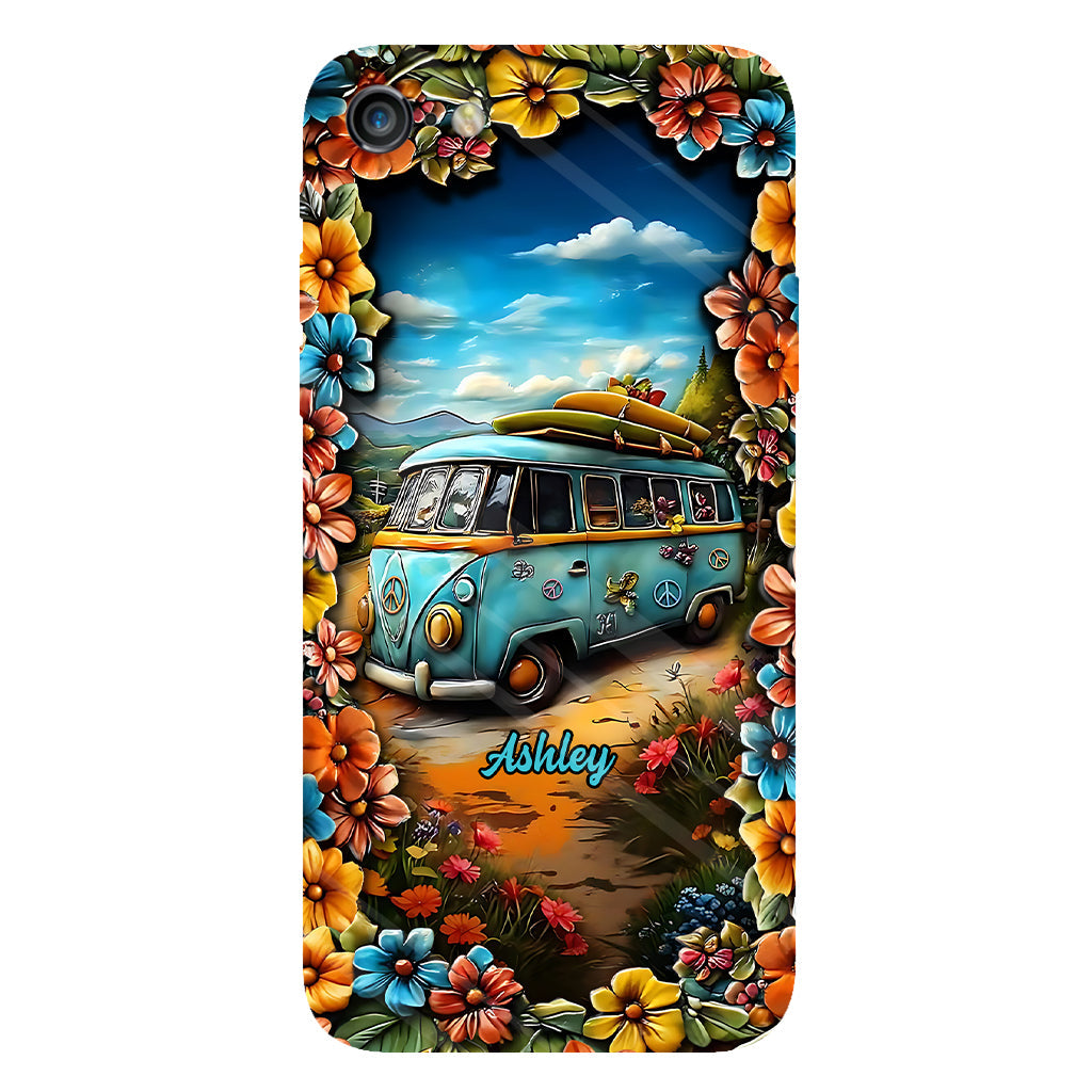 Coque de téléphone personnalisée Hippie Van - Motif hippie intégral