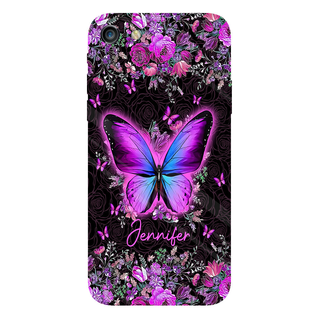 Coque de téléphone personnalisée avec motif papillons « J’adore les papillons »