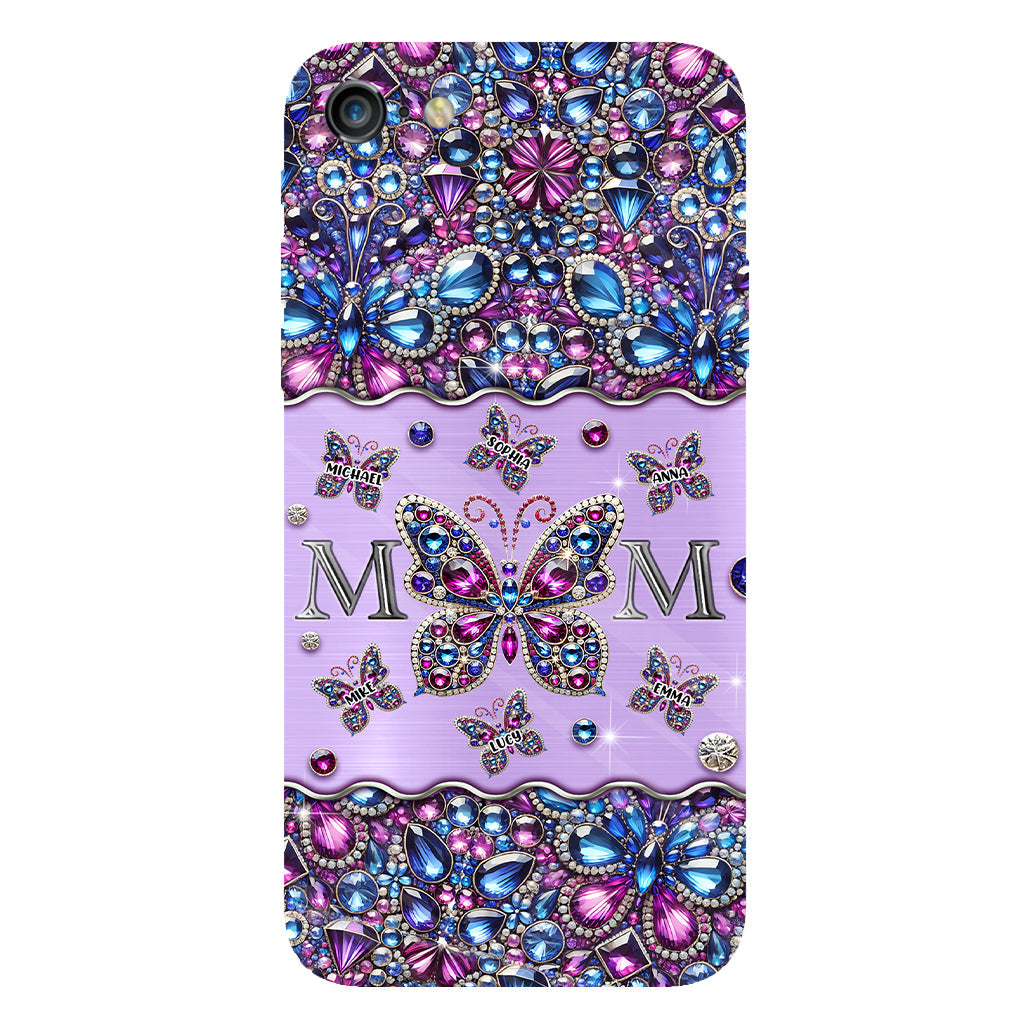 Mom And Children Butterflies - Personalized Mother Full Print Phone Case