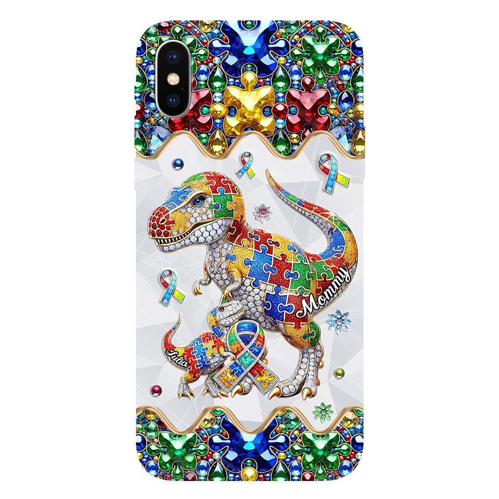 Strong Mama - Coque de téléphone personnalisée avec impression intégrale pour la sensibilisation à l'autisme