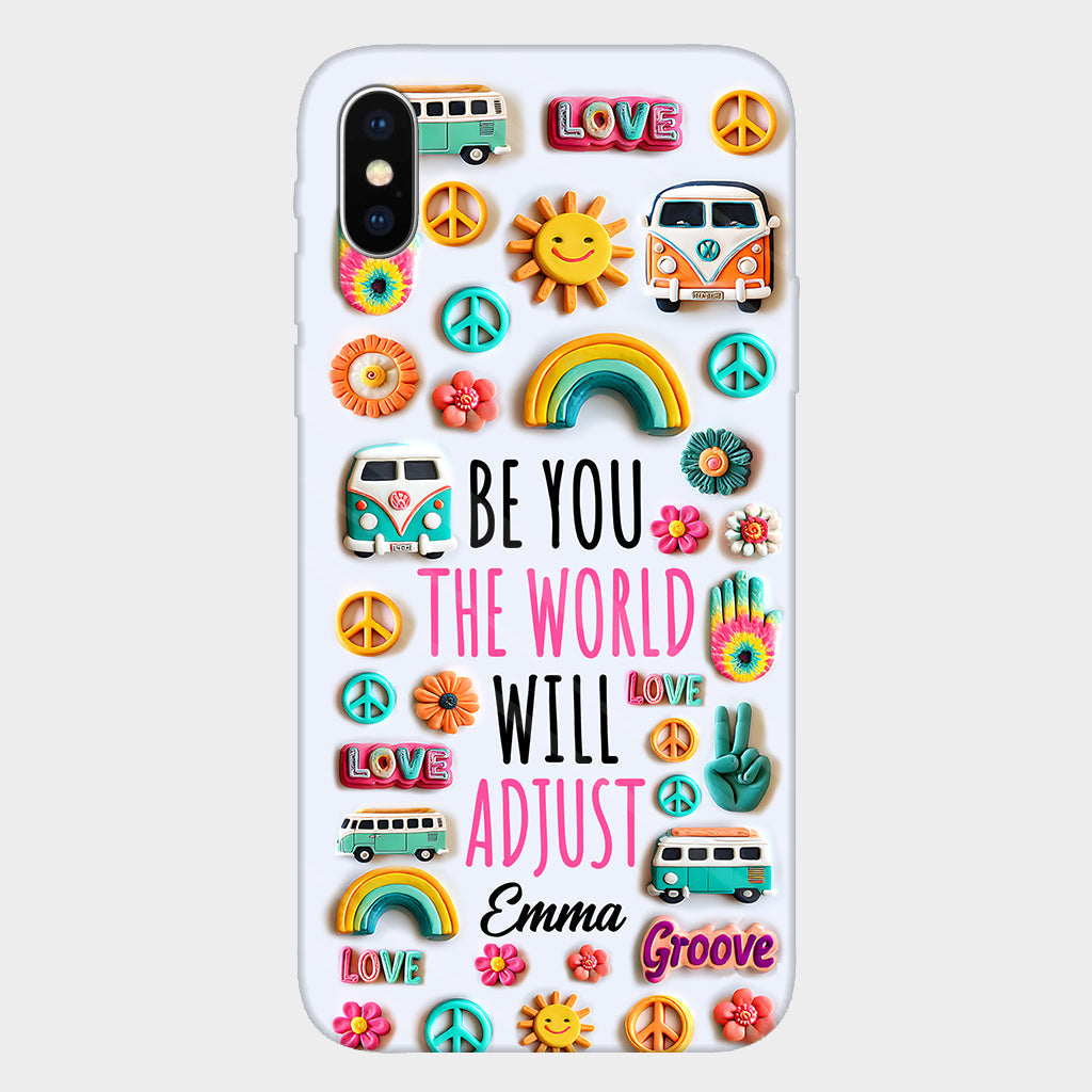 Sei du selbst – Personalisierte Handyhülle im Hippie-Stil mit Allover-Print
