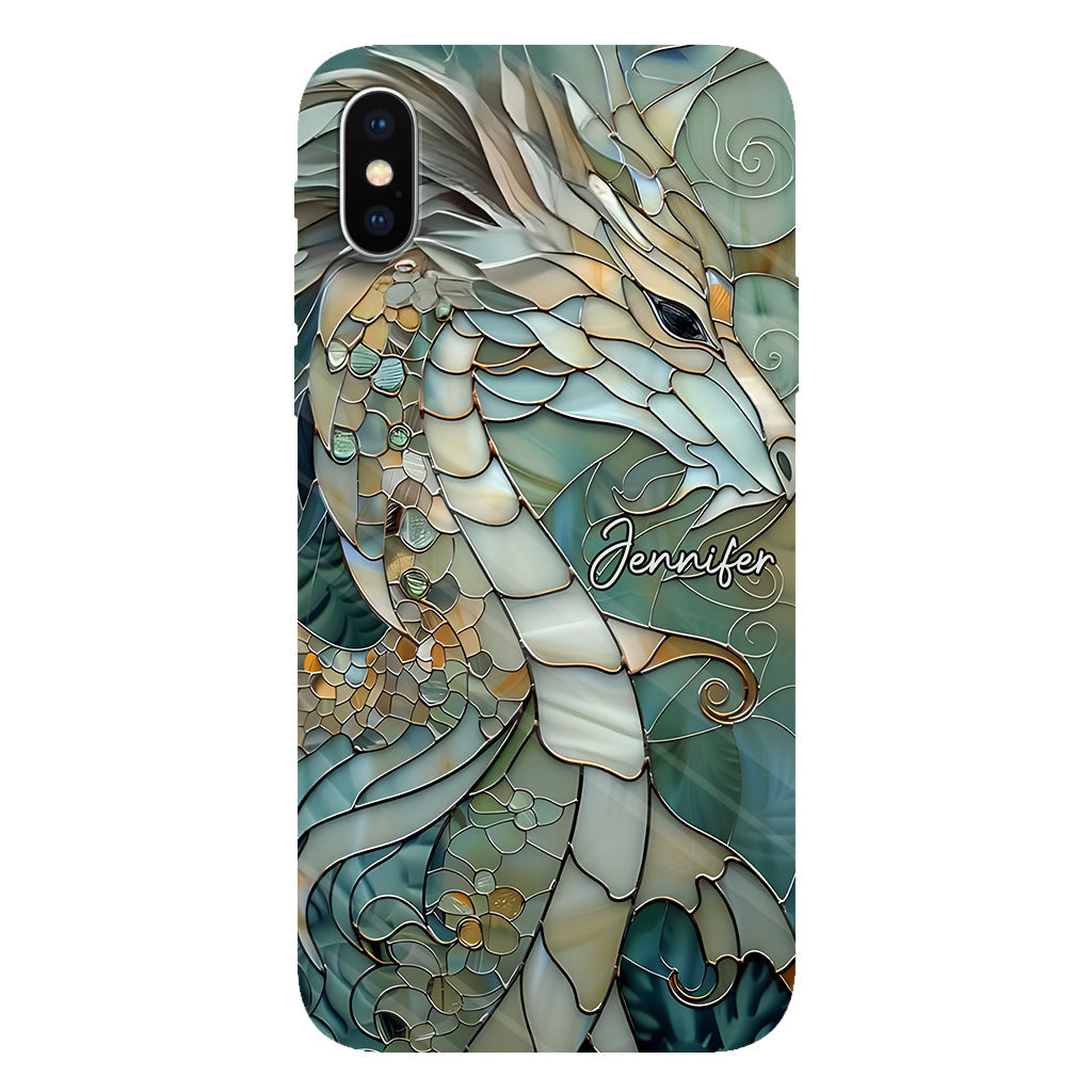Coque de téléphone personnalisée avec motif dragon « J’adore les dragons »