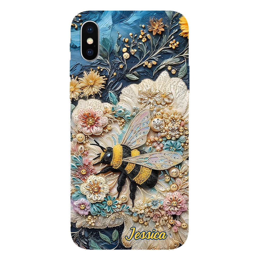 Bee Kind – Personalisierte Handyhülle mit Bienenmotiv