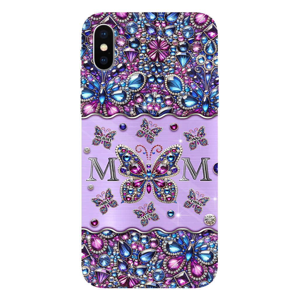 Mom And Children Butterflies - Personalized Mother Full Print Phone Case