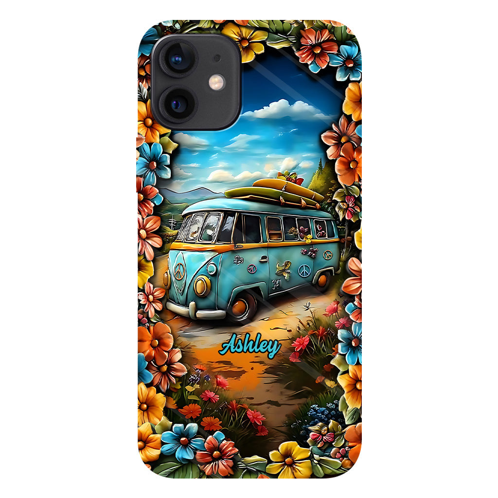 Coque de téléphone personnalisée Hippie Van - Motif hippie intégral