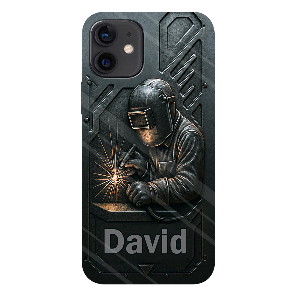 Coole Schweißer-Männer – Personalisierte Handyhülle mit Schweißer-Motiv und Volldruck