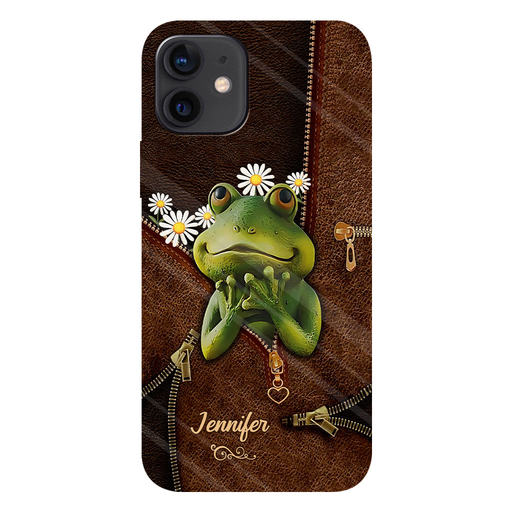Niedliche Frösche – Personalisierte Handyhülle mit Frosch-Vollbilddruck