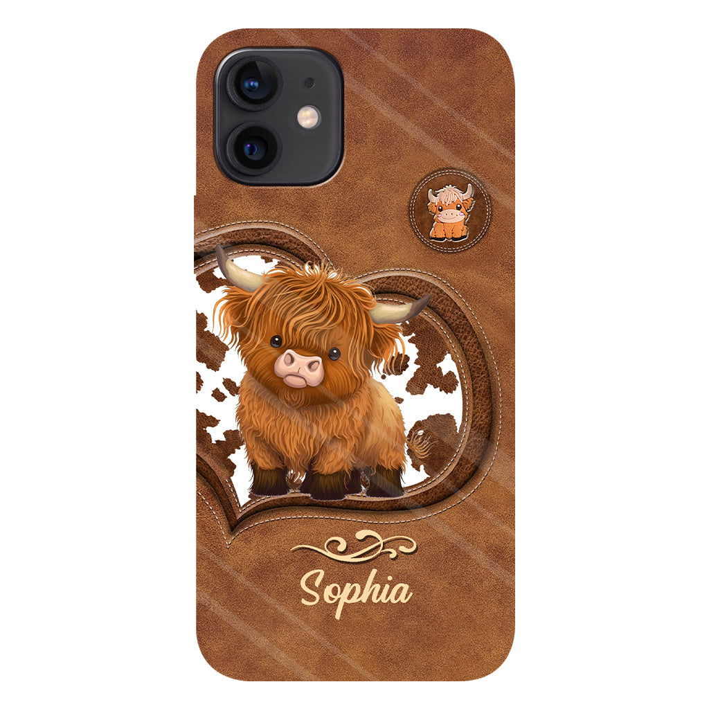 Coque de téléphone personnalisée avec imprimé vache des Highlands - Mignonne vache des Highlands