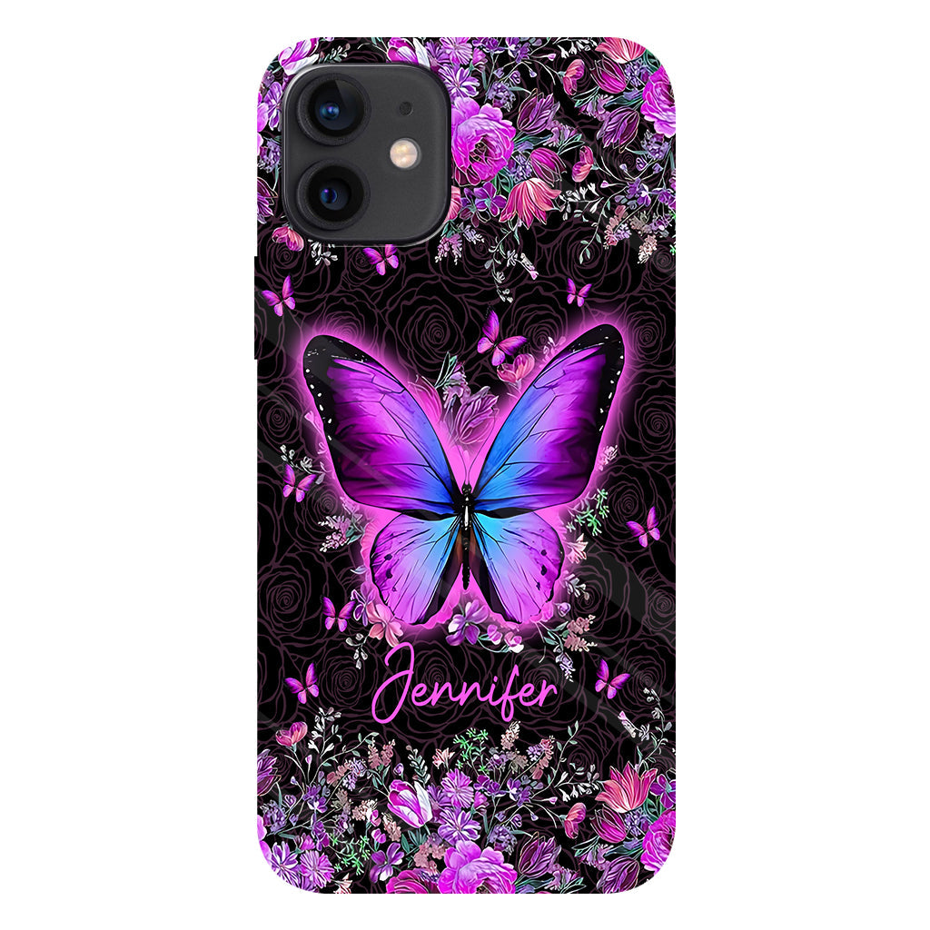 Coque de téléphone personnalisée avec motif papillons « J’adore les papillons »