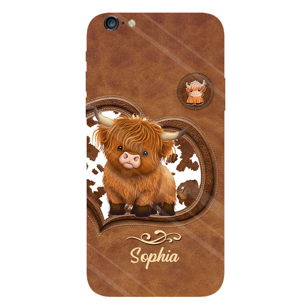 Coque de téléphone personnalisée avec imprimé vache des Highlands - Mignonne vache des Highlands