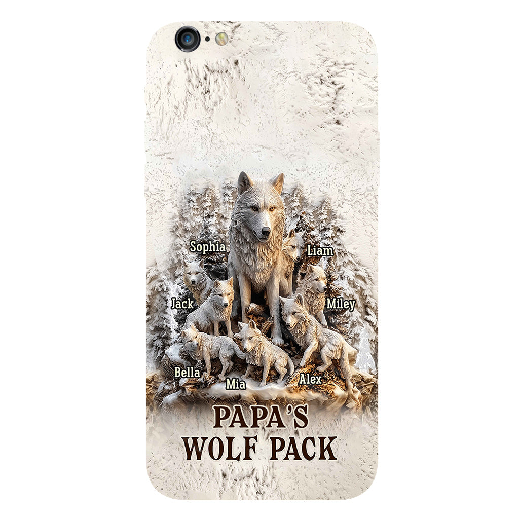 Papa's Wolf Pack - Personalized Father Full Print Phone Case