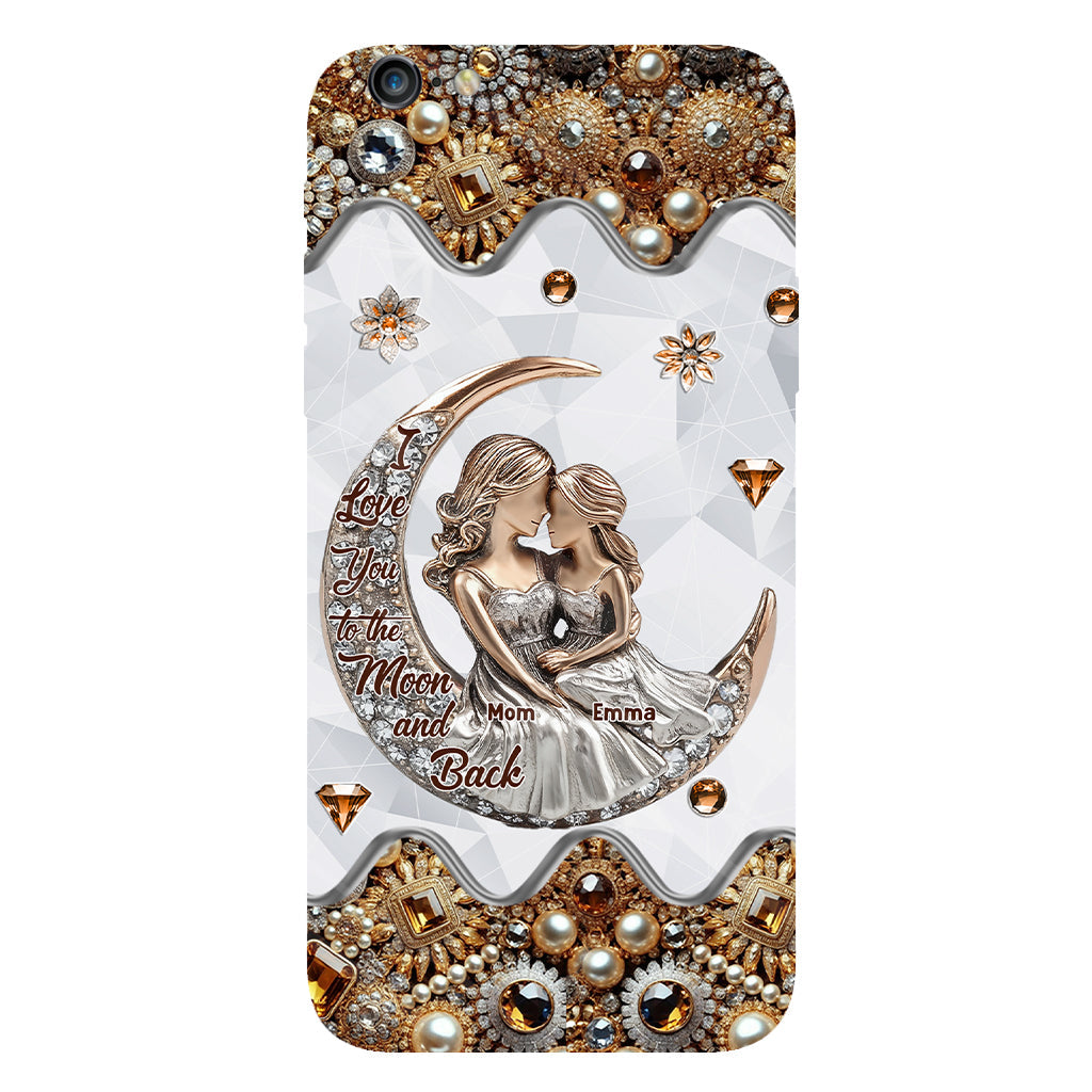 I Love You To The Moon And Back - Personalized Mother Full Print Phone Case