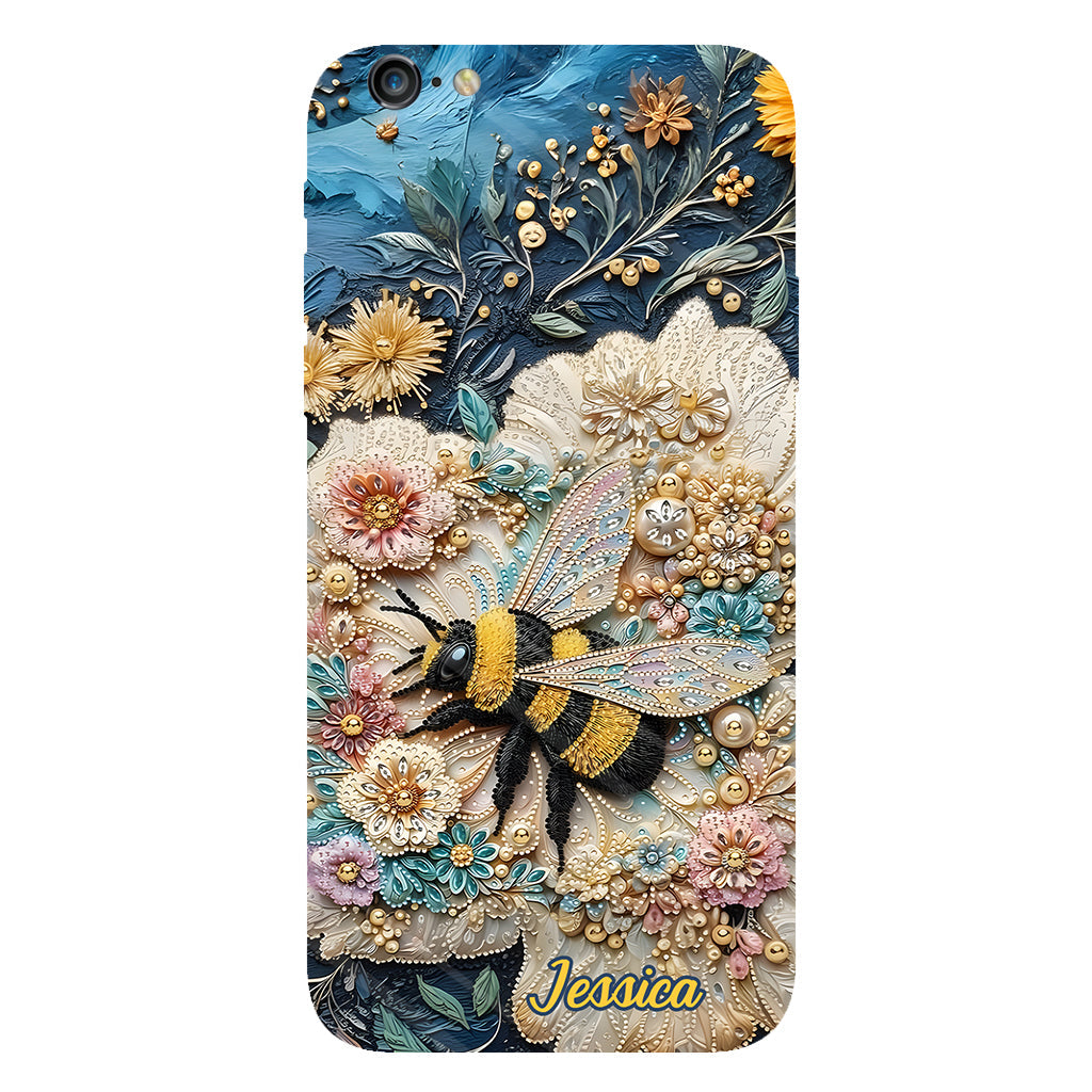 Bee Kind – Personalisierte Handyhülle mit Bienenmotiv