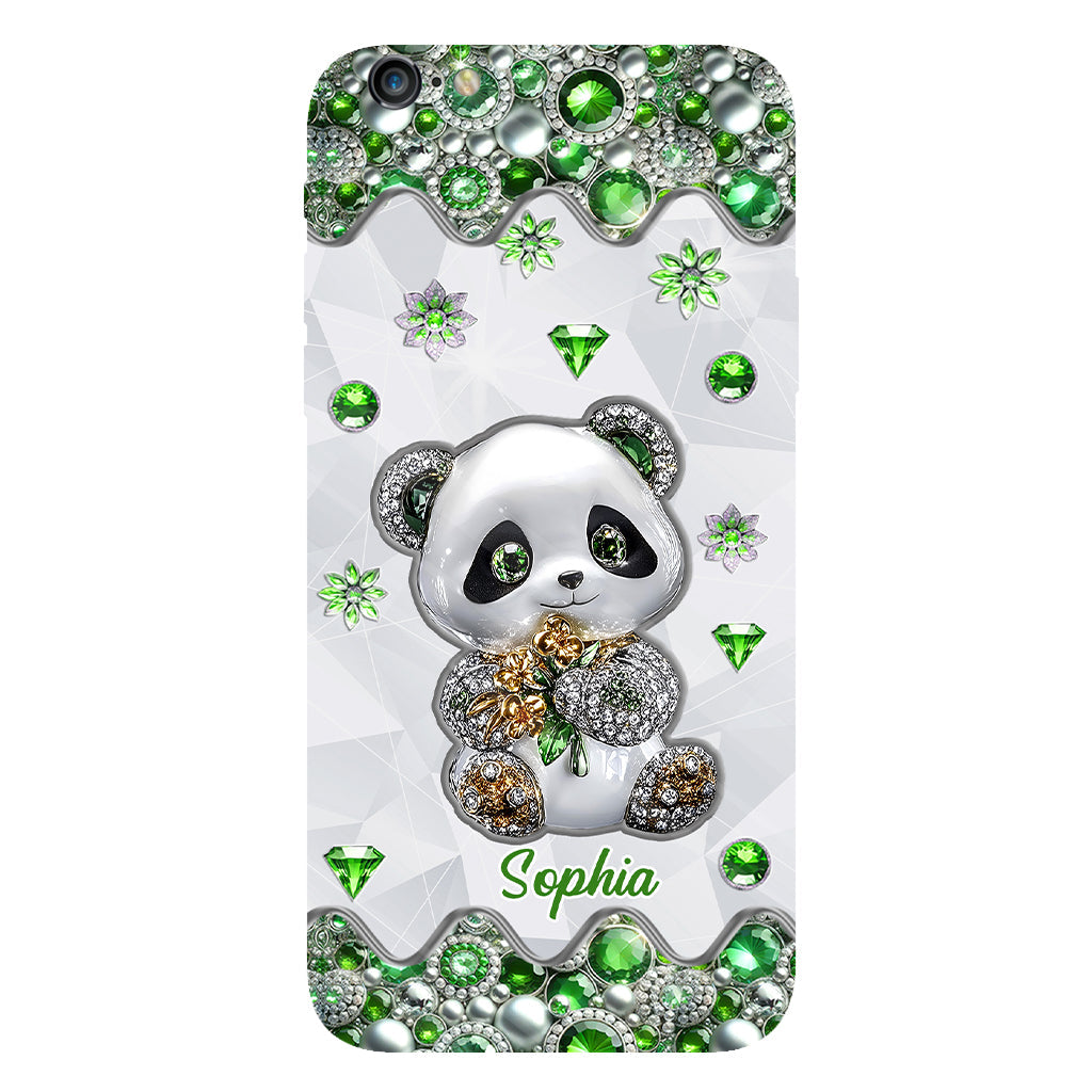 Einfach ein Mädchen, das Pandas liebt – Personalisierte Handyhülle mit Panda-Motiv