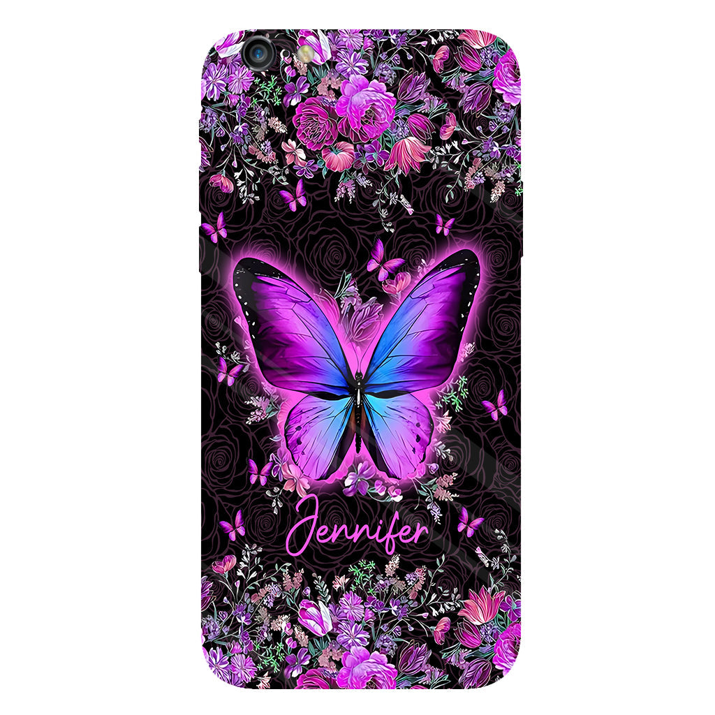 Coque de téléphone personnalisée avec motif papillons « J’adore les papillons »