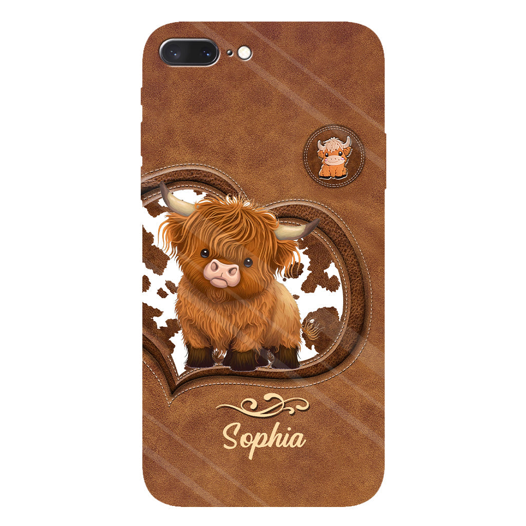 Coque de téléphone personnalisée avec imprimé vache des Highlands - Mignonne vache des Highlands