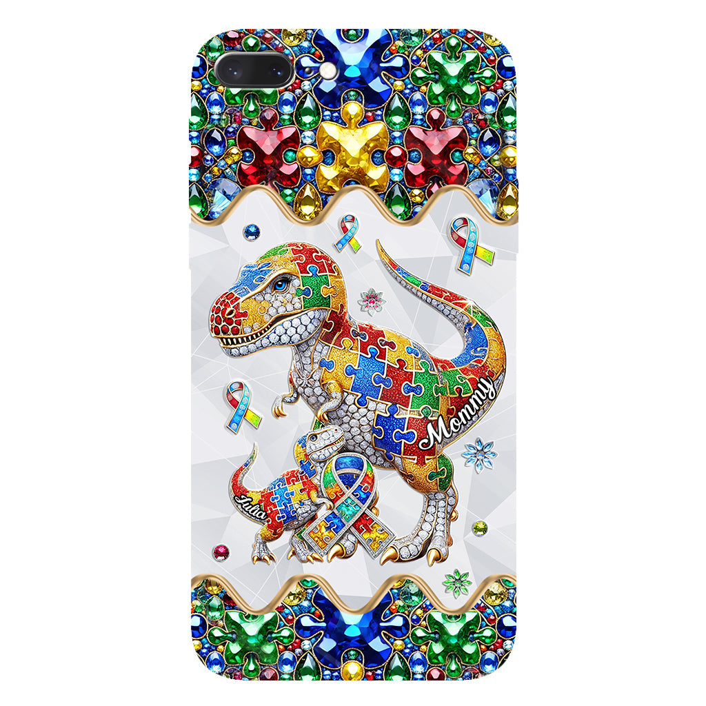 Strong Mama - Coque de téléphone personnalisée avec impression intégrale pour la sensibilisation à l'autisme