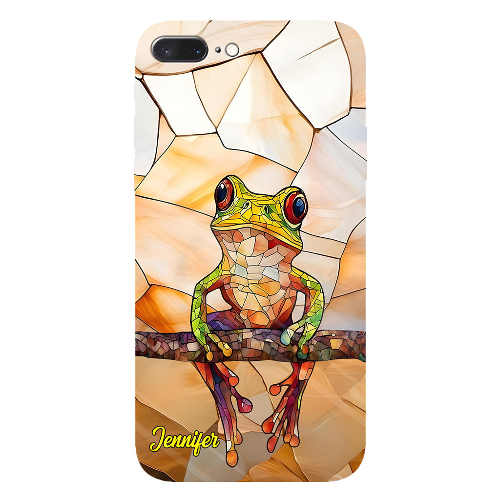 Frosch-Licht – Geschenk für Froschliebhaber – Personalisierte Handyhülle mit Frosch-Vollbilddruck
