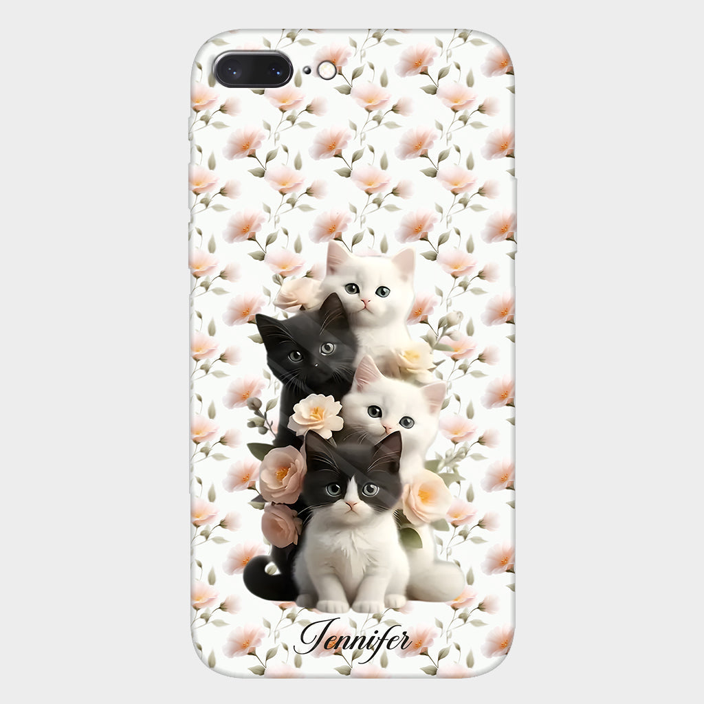 Adorables chatons - Coque de téléphone personnalisée avec motif chat intégral