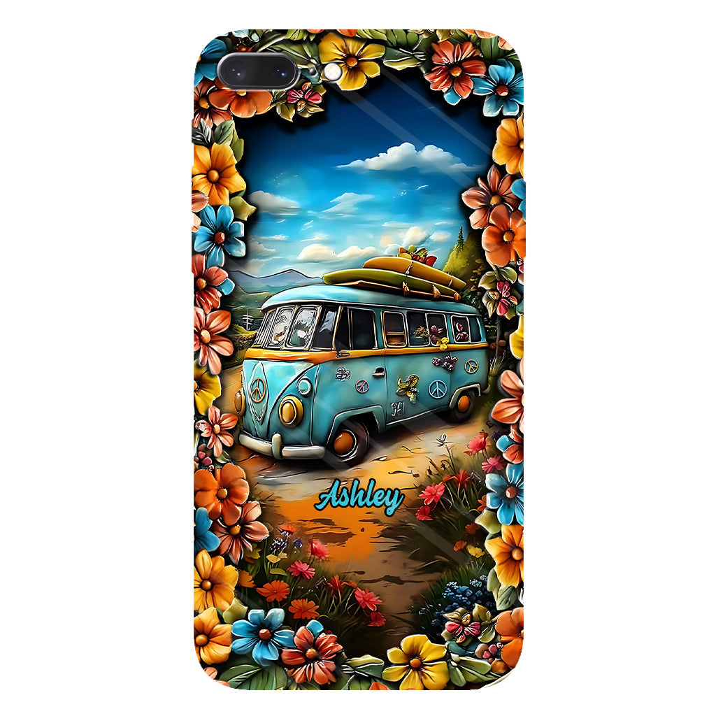 Coque de téléphone personnalisée Hippie Van - Motif hippie intégral
