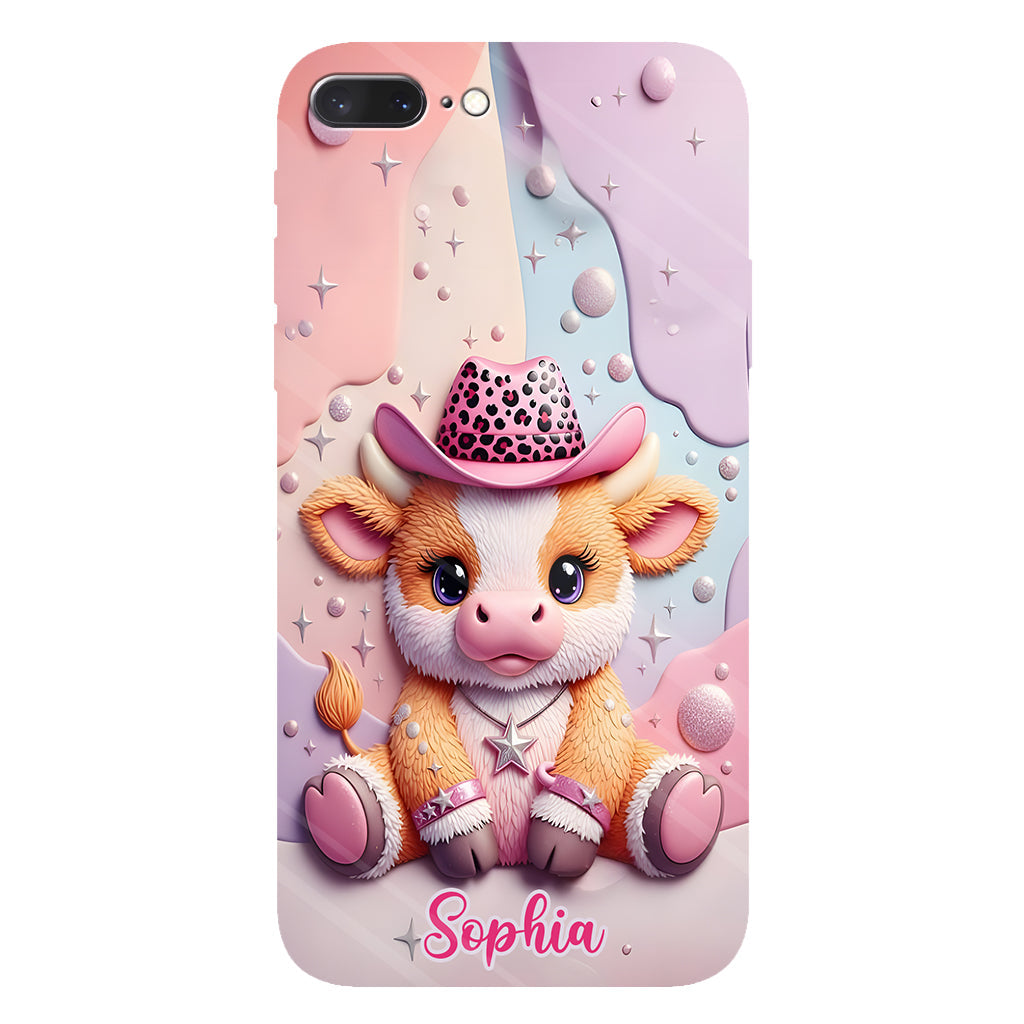 Adorable vache des Highlands - Coque de téléphone personnalisée avec imprimé intégral vache des Highlands
