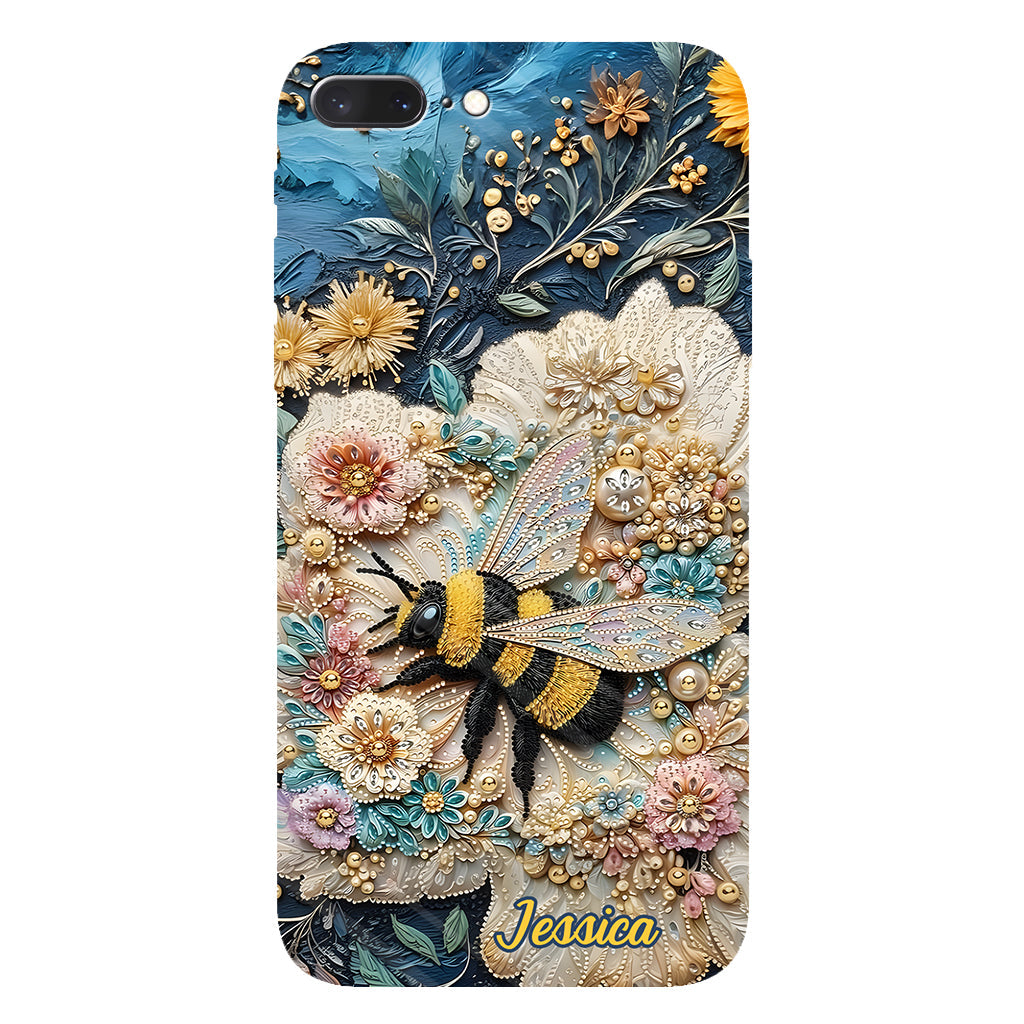 Bee Kind – Personalisierte Handyhülle mit Bienenmotiv