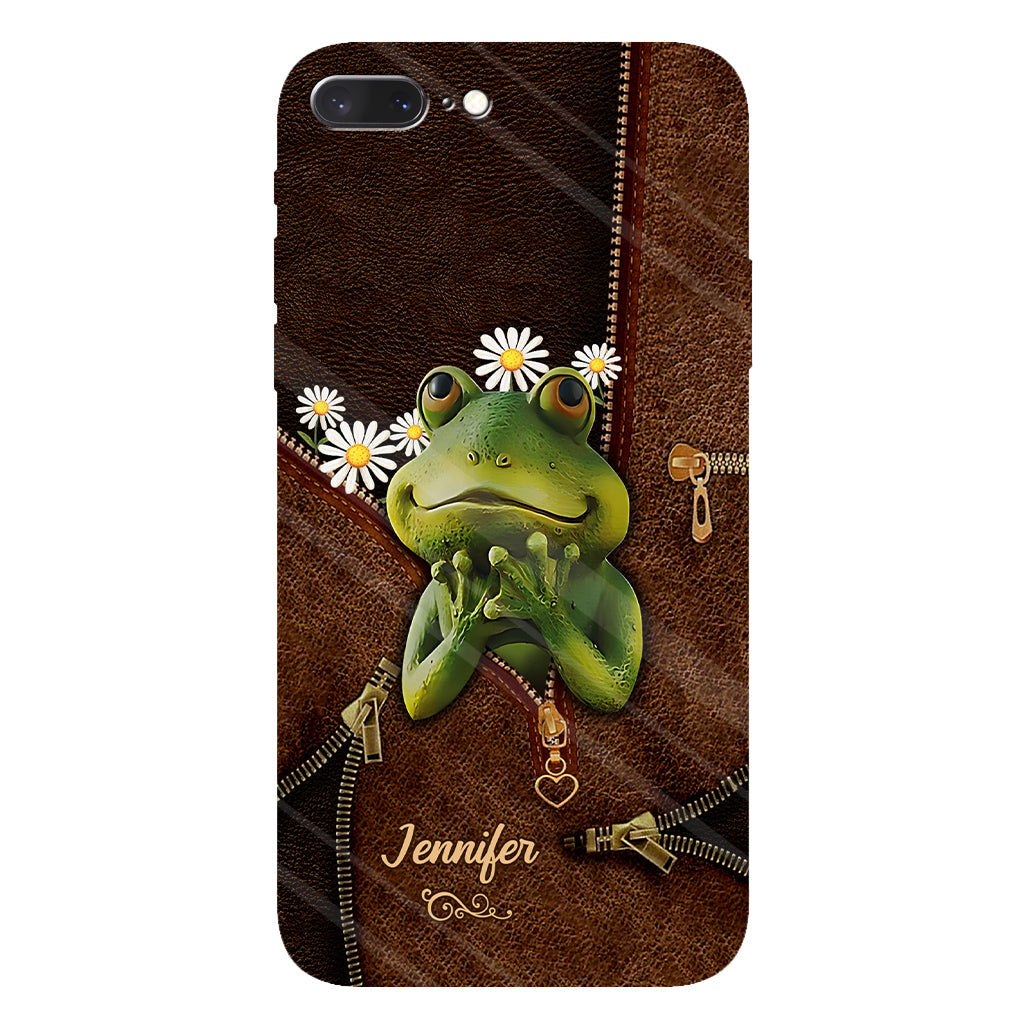 Niedliche Frösche – Personalisierte Handyhülle mit Frosch-Vollbilddruck