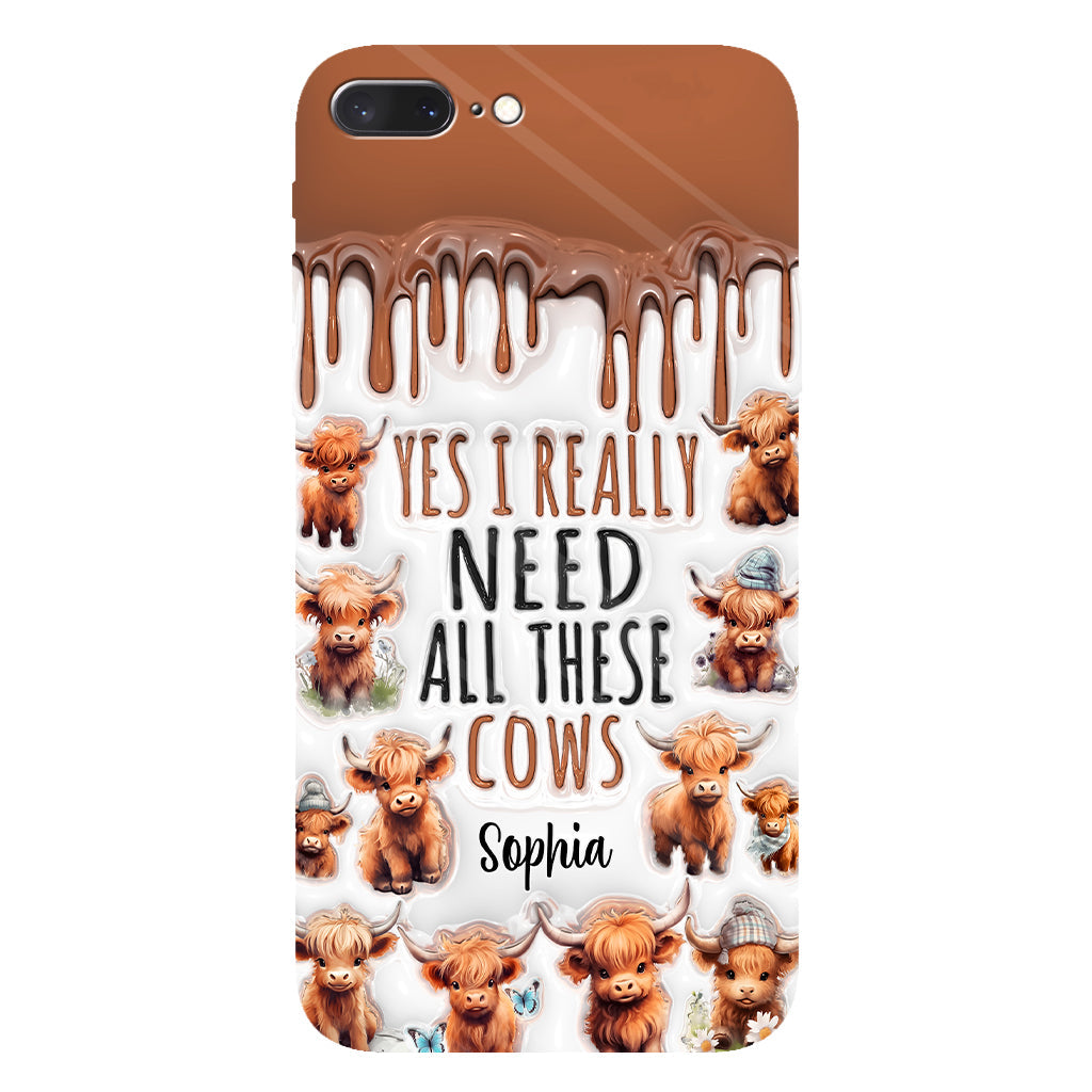 Oui, j'ai vraiment besoin de toutes ces vaches - Coque de téléphone personnalisée avec impression intégrale