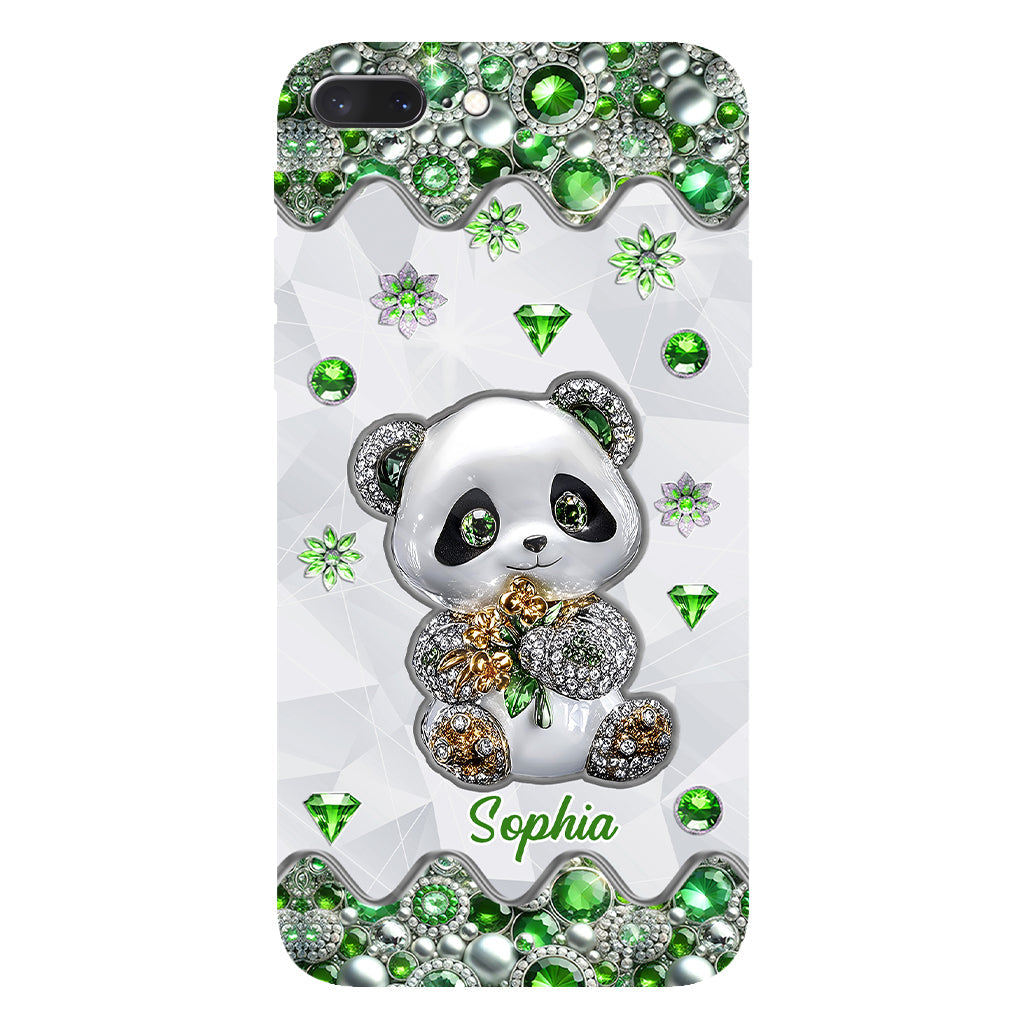 Einfach ein Mädchen, das Pandas liebt – Personalisierte Handyhülle mit Panda-Motiv