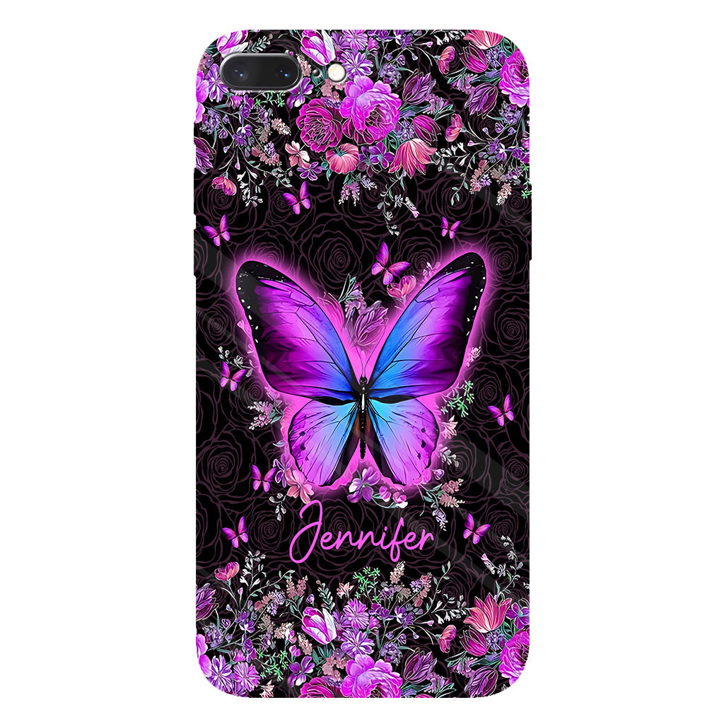Coque de téléphone personnalisée avec motif papillons « J’adore les papillons »
