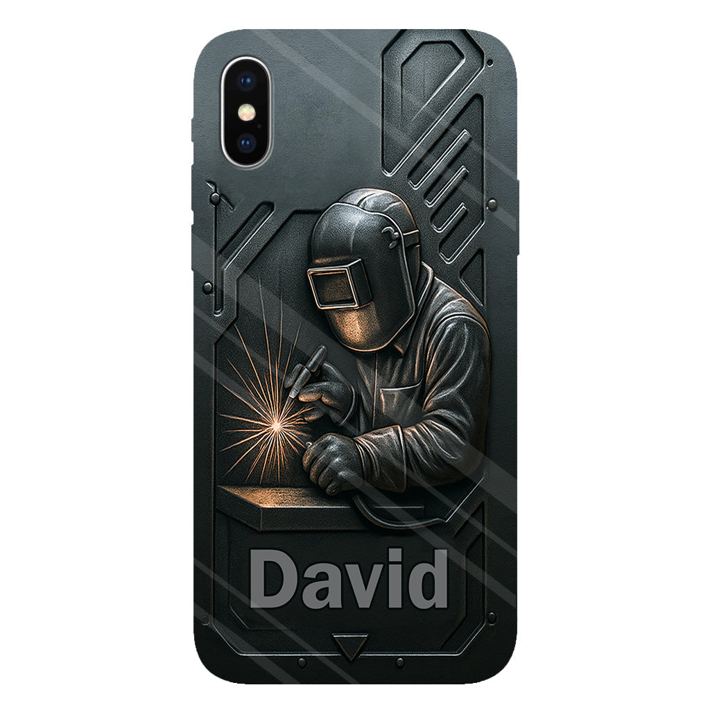 Coole Schweißer-Männer – Personalisierte Handyhülle mit Schweißer-Motiv und Volldruck