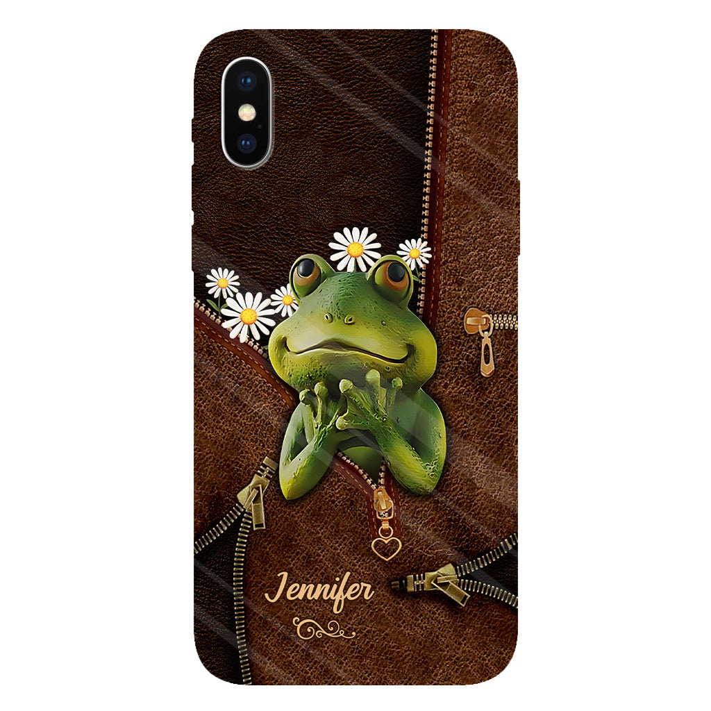 Niedliche Frösche – Personalisierte Handyhülle mit Frosch-Vollbilddruck
