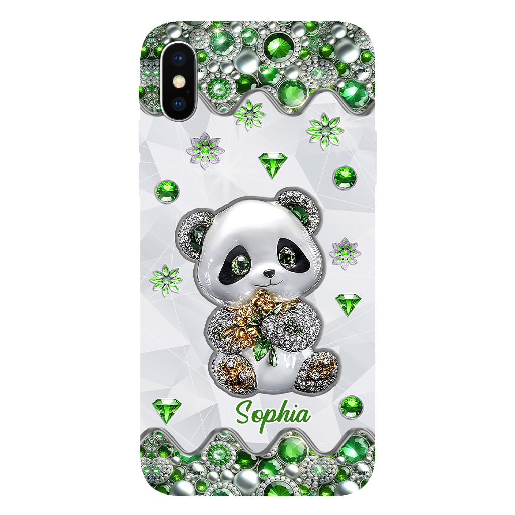 Einfach ein Mädchen, das Pandas liebt – Personalisierte Handyhülle mit Panda-Motiv