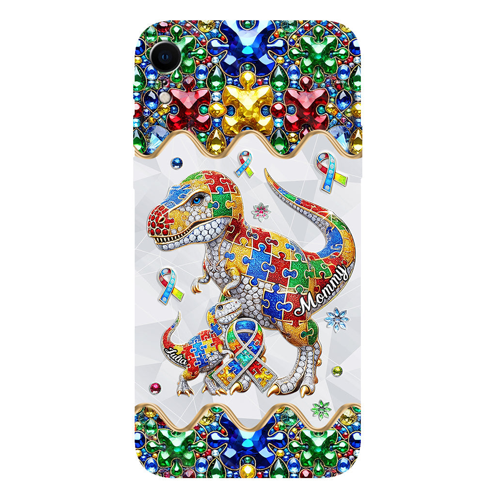 Strong Mama - Coque de téléphone personnalisée avec impression intégrale pour la sensibilisation à l'autisme