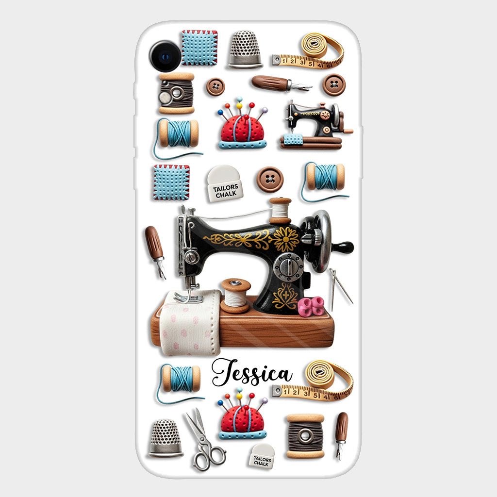 Superbe machine à coudre - Coque de téléphone personnalisée avec impression intégrale sur le thème de la couture