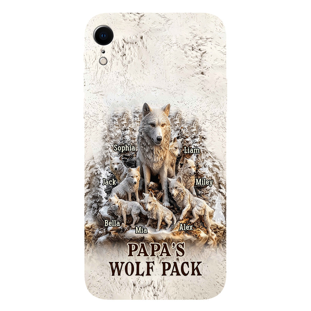 Papa's Wolf Pack - Personalized Father Full Print Phone Case