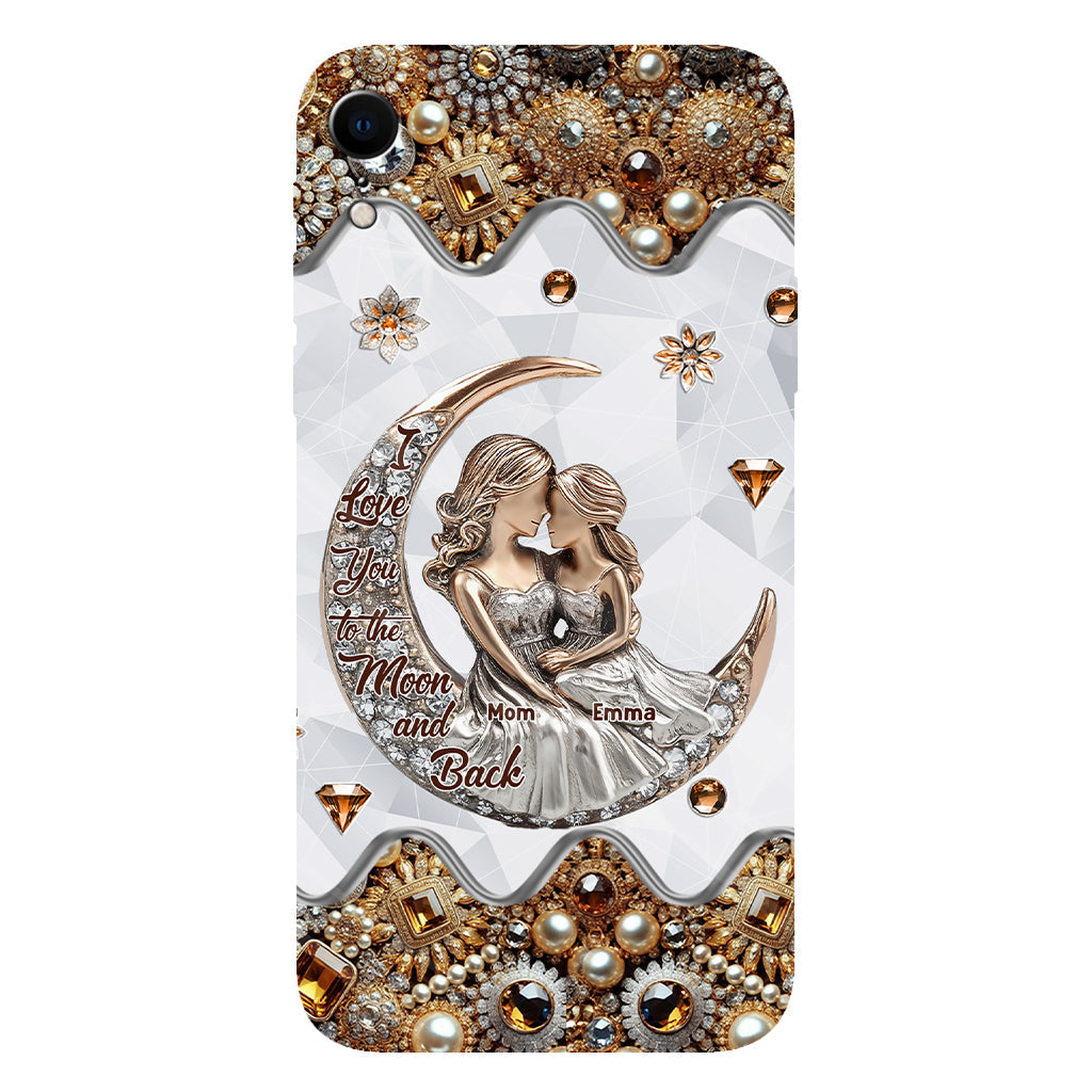 I Love You To The Moon And Back - Personalized Mother Full Print Phone Case