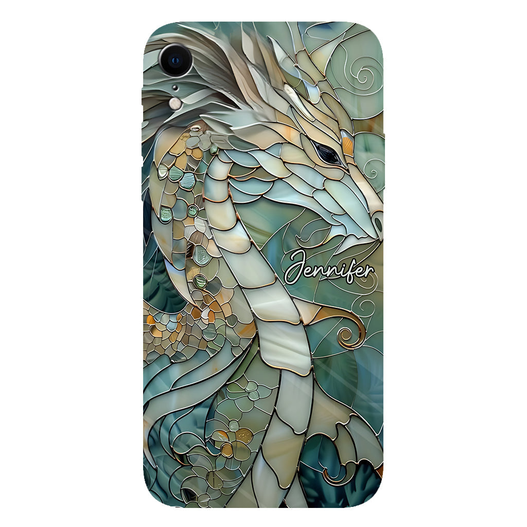 Coque de téléphone personnalisée avec motif dragon « J’adore les dragons »