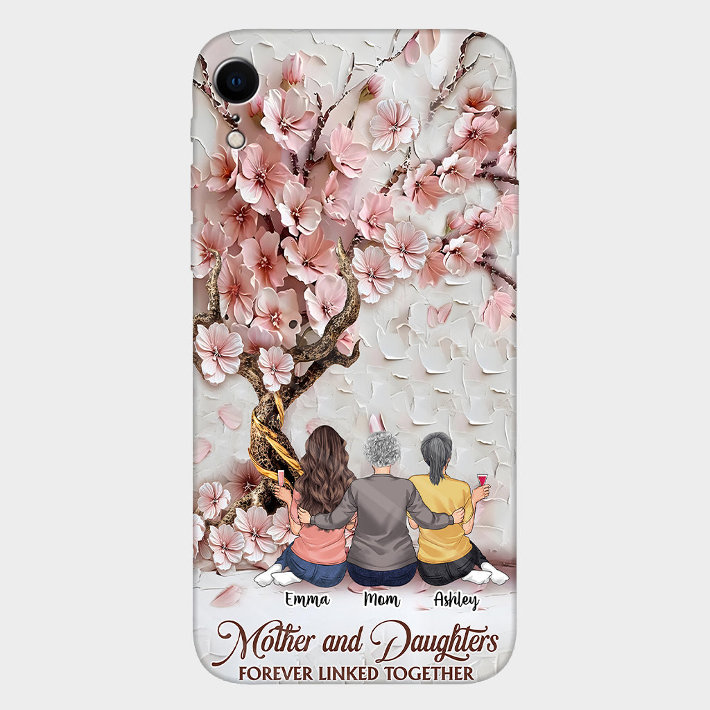 Mother And Daughters Forever Linked Together - Personalized Mother Full Print Phone Case