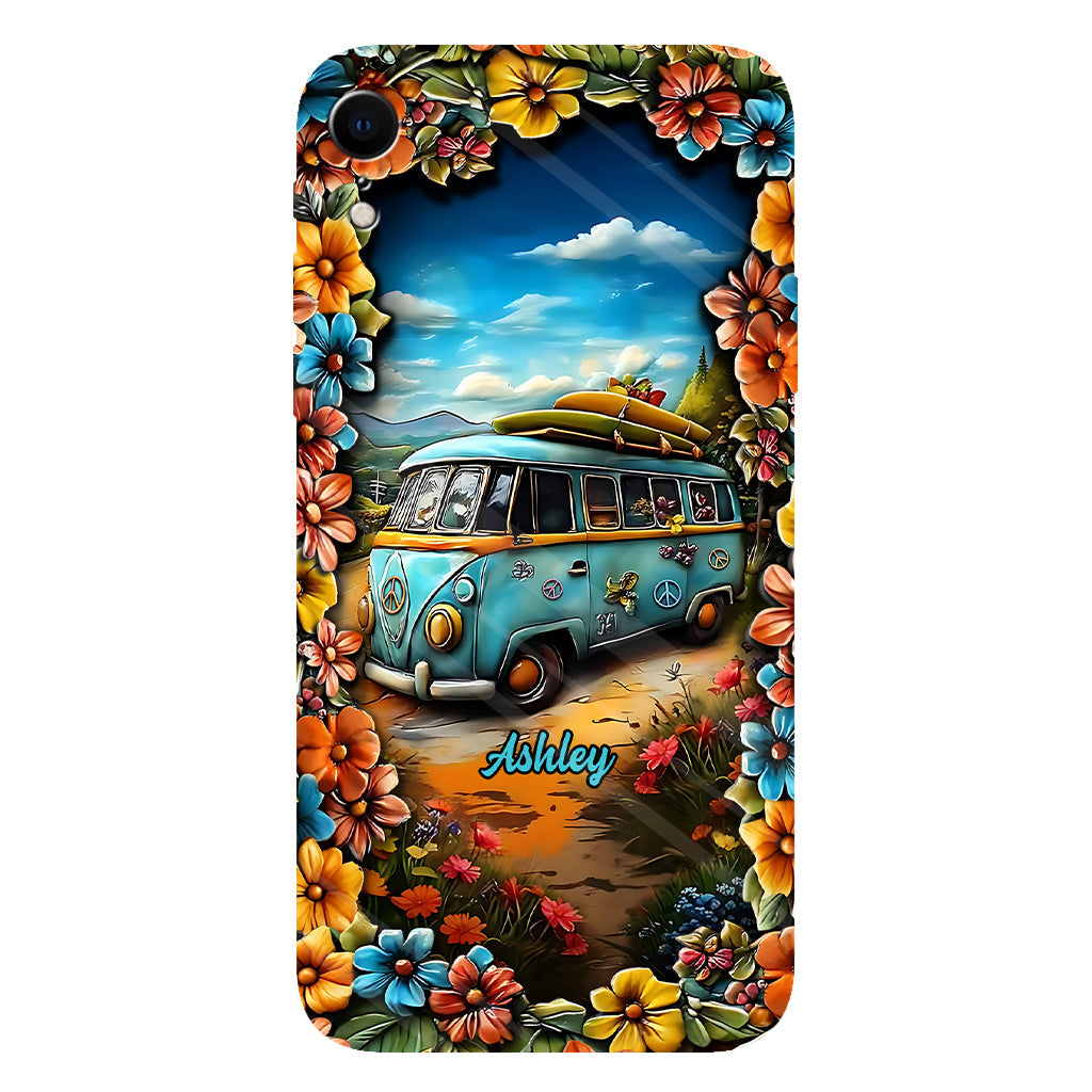 Coque de téléphone personnalisée Hippie Van - Motif hippie intégral