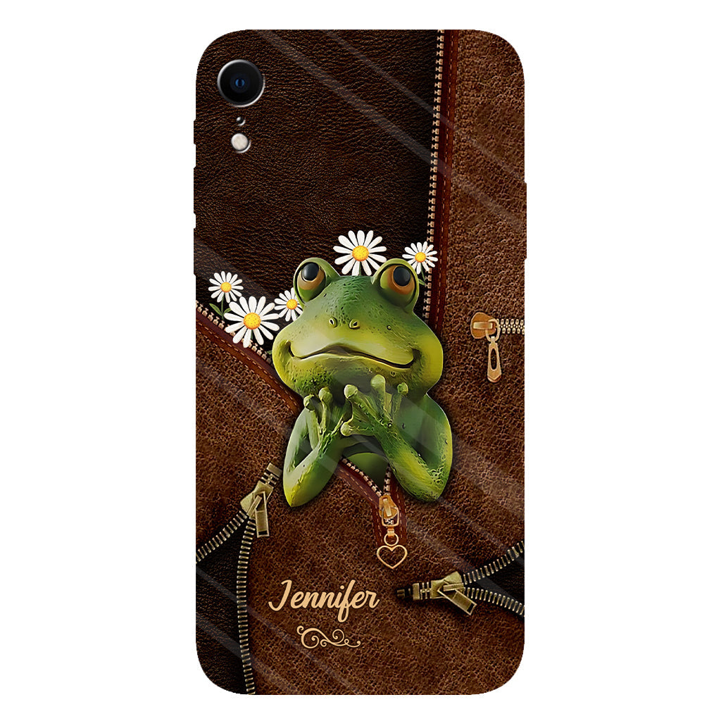 Niedliche Frösche – Personalisierte Handyhülle mit Frosch-Vollbilddruck