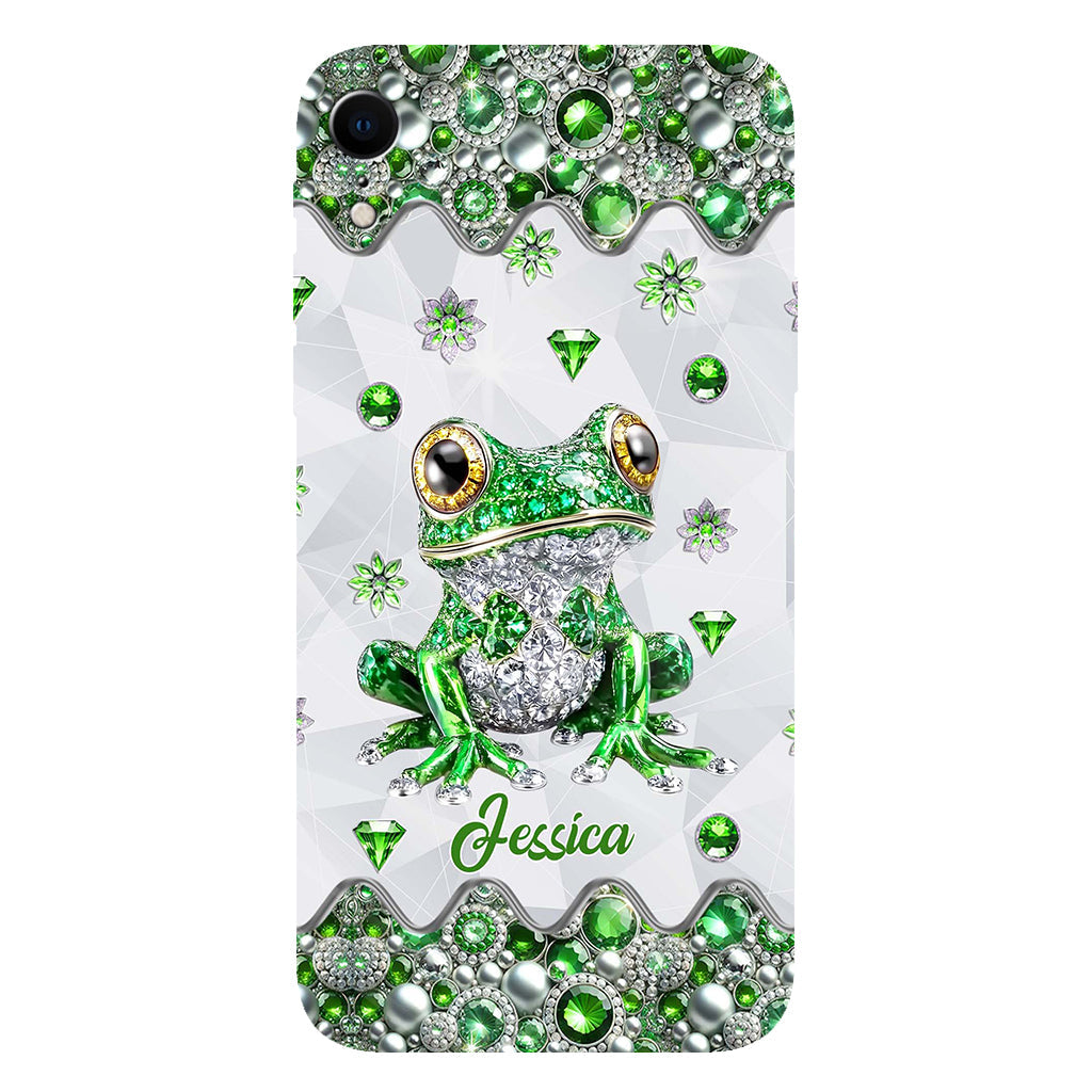 Une fille qui adore les grenouilles - Coque de téléphone personnalisée avec motif grenouille