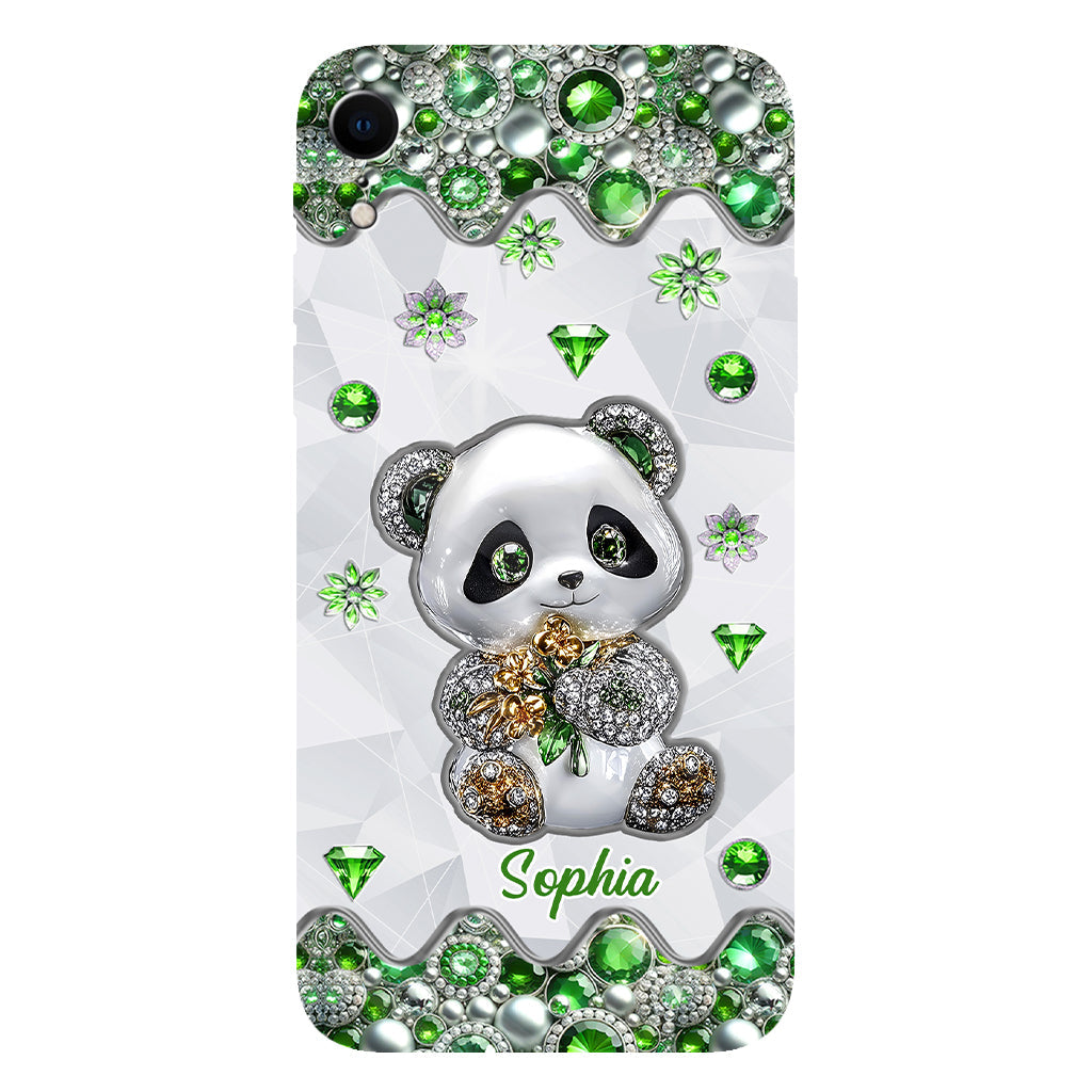 Einfach ein Mädchen, das Pandas liebt – Personalisierte Handyhülle mit Panda-Motiv
