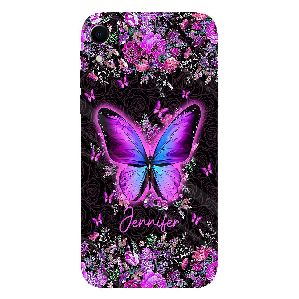 Coque de téléphone personnalisée avec motif papillons « J’adore les papillons »